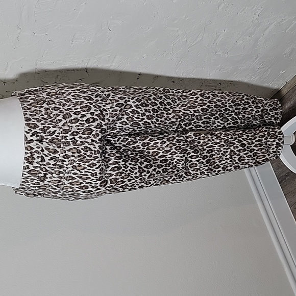 Chicos Pants So Slimming Girlfriend Slim Ankle Animal Cheetah Leopard Print 4R - Picture 4 of 12